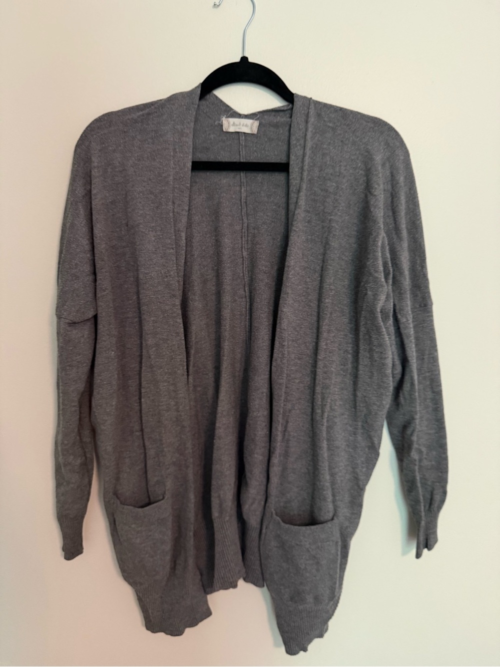 Altar'd State Heather Gray Open-Front Pocket Cardigan